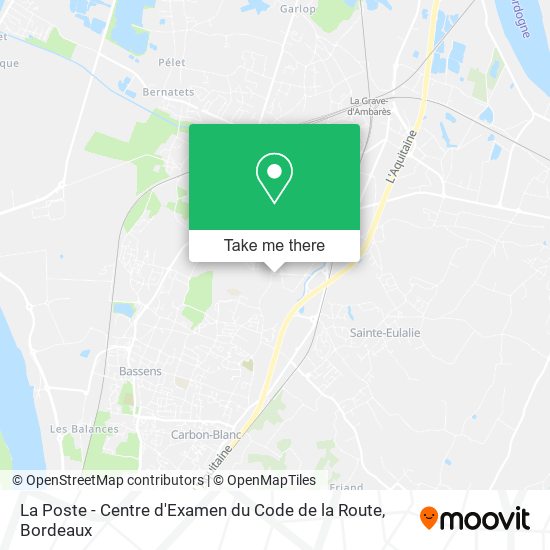 Mapa La Poste - Centre d'Examen du Code de la Route