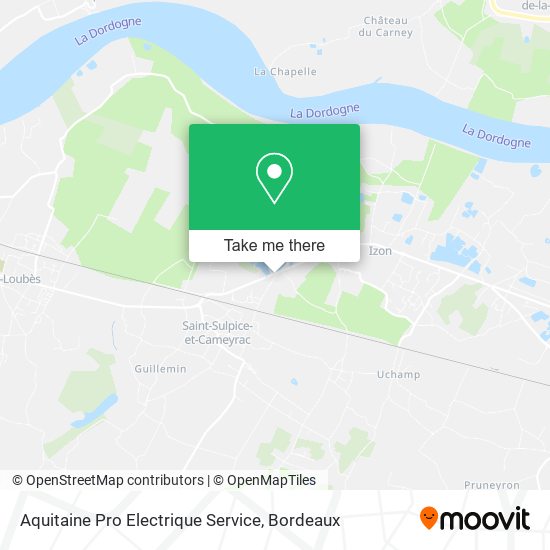 Aquitaine Pro Electrique Service map