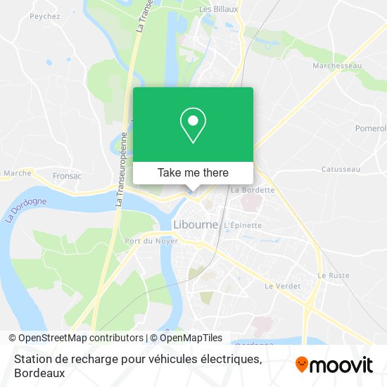 Station de recharge pour véhicules électriques map