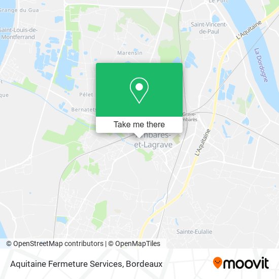 Mapa Aquitaine Fermeture Services