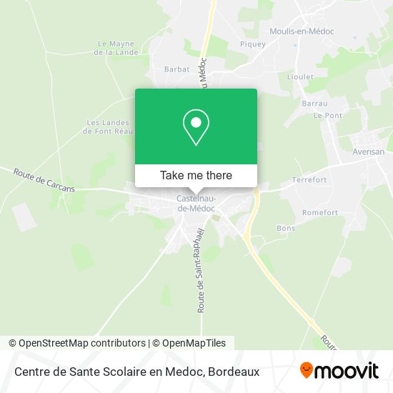 Centre de Sante Scolaire en Medoc map