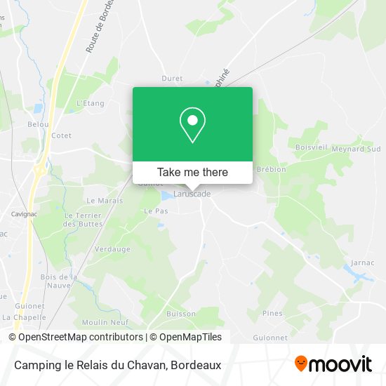 Camping le Relais du Chavan map