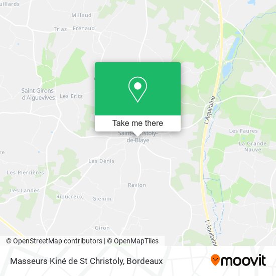 Mapa Masseurs Kiné de St Christoly