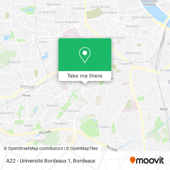 A22 - Université Bordeaux 1 map