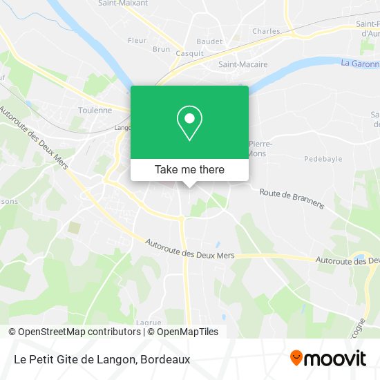 Le Petit Gite de Langon map