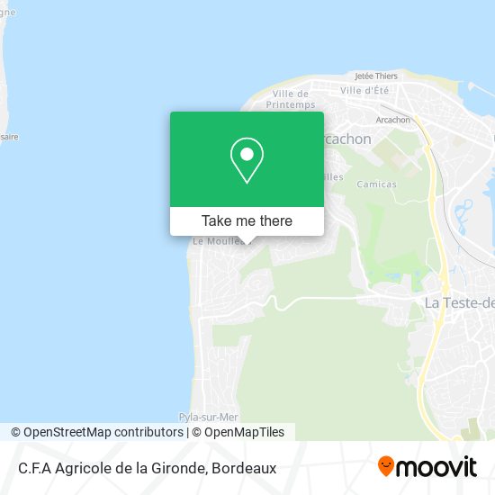 Mapa C.F.A Agricole de la Gironde