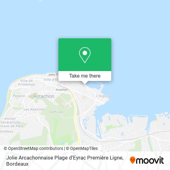 Jolie Arcachonnaise Plage d'Eyrac Première Ligne map