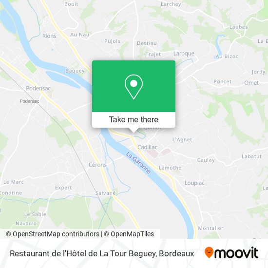 Restaurant de l'Hôtel de La Tour Beguey map