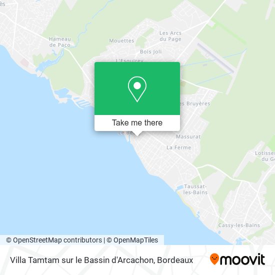 Villa Tamtam sur le Bassin d'Arcachon map