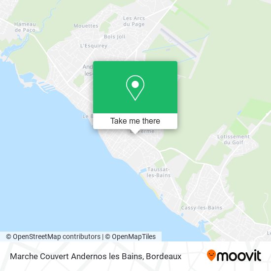 Marche Couvert Andernos les Bains map