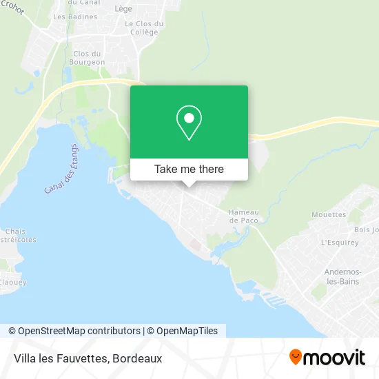 Villa les Fauvettes map