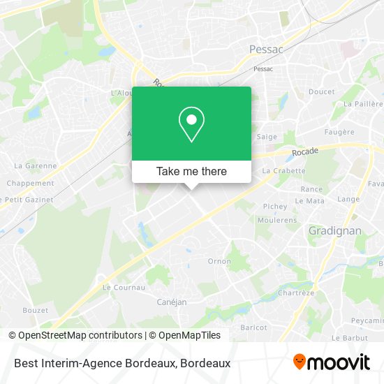 Mapa Best Interim-Agence Bordeaux