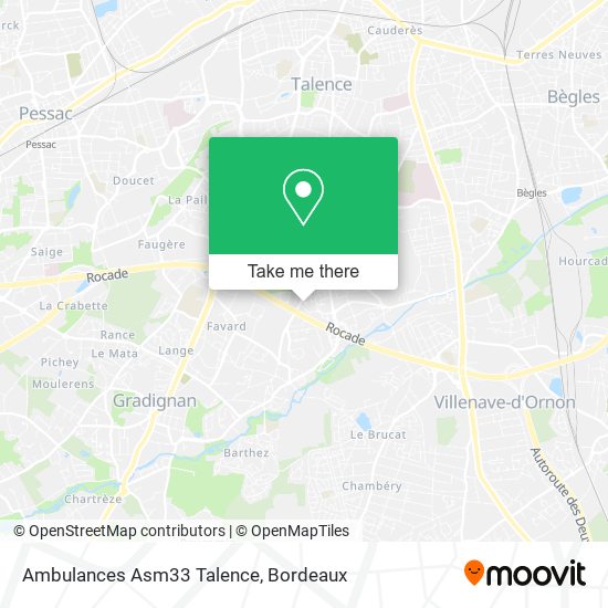 Ambulances Asm33 Talence map