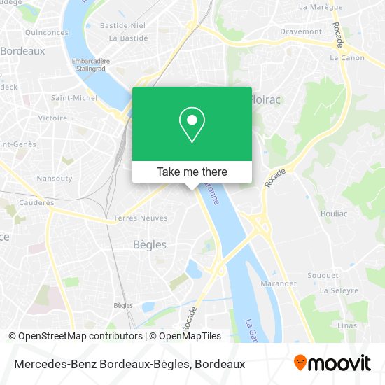 Mercedes-Benz Bordeaux-Bègles map