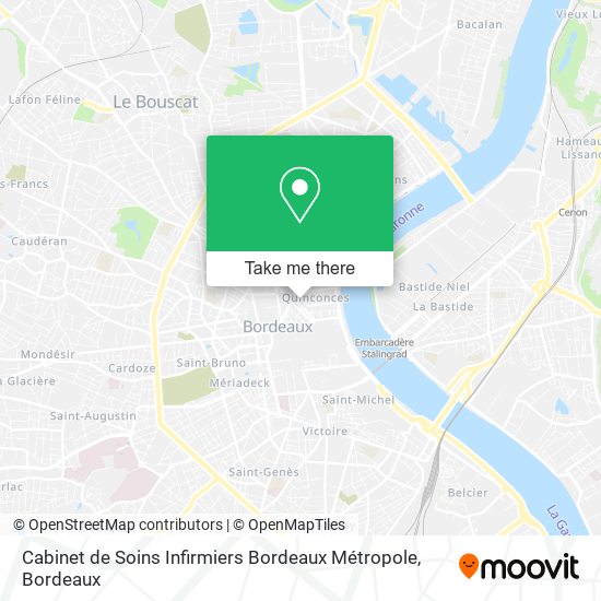 Cabinet de Soins Infirmiers Bordeaux Métropole map