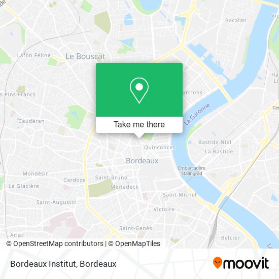 Bordeaux Institut map