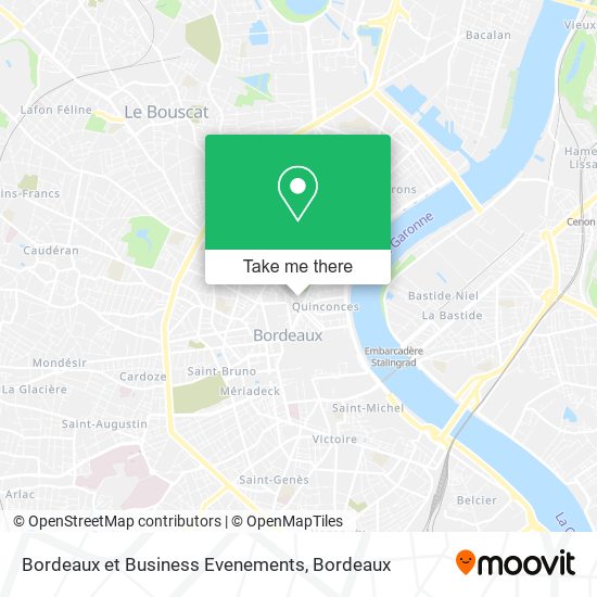 Mapa Bordeaux et Business Evenements