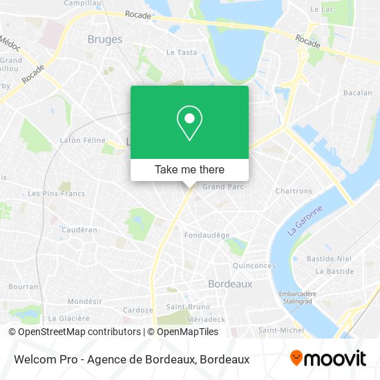 Welcom Pro - Agence de Bordeaux map