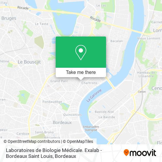 Laboratoires de Biologie Médicale. Exalab - Bordeaux Saint Louis map