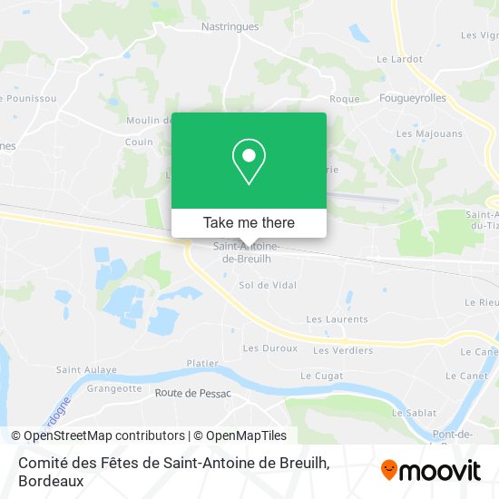 Comité des Fêtes de Saint-Antoine de Breuilh map