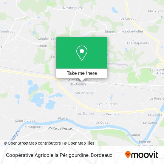 Mapa Coopérative Agricole la Périgourdine