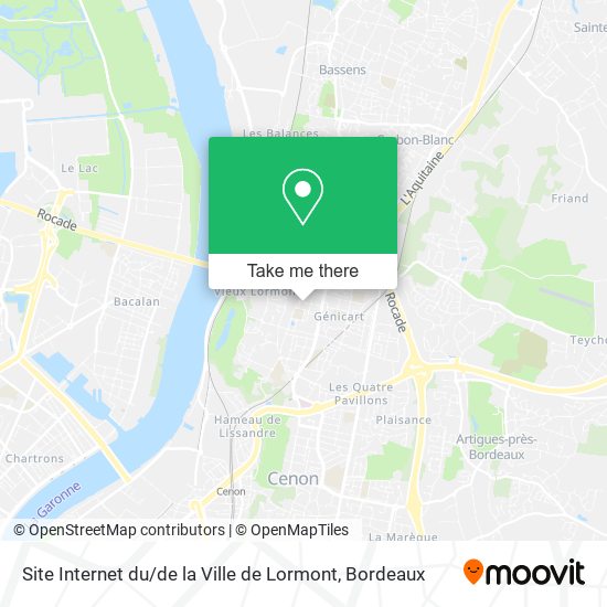 Site Internet du / de la Ville de Lormont map