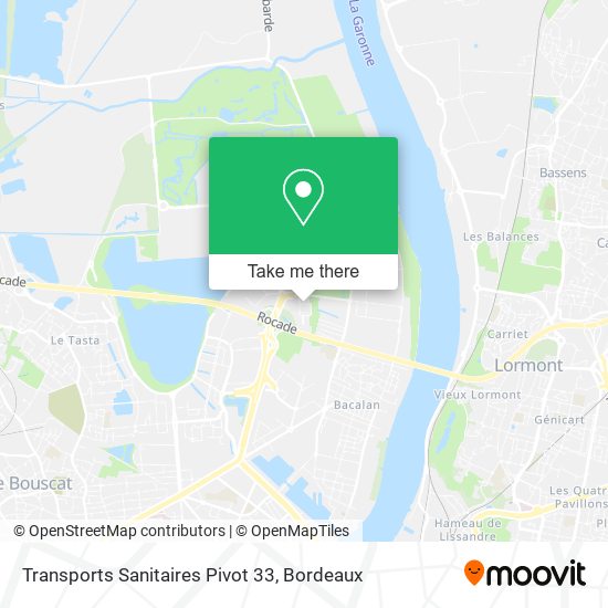 Transports Sanitaires Pivot 33 map
