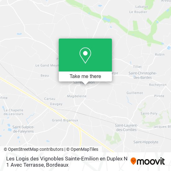 Les Logis des Vignobles Sainte-Emilion en Duplex N 1 Avec Terrasse map