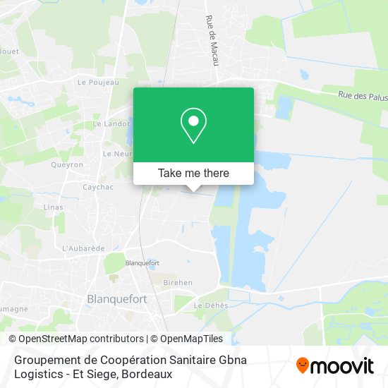 Groupement de Coopération Sanitaire Gbna Logistics - Et Siege map