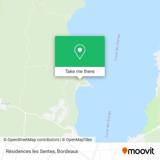 Résidences les Sentes map