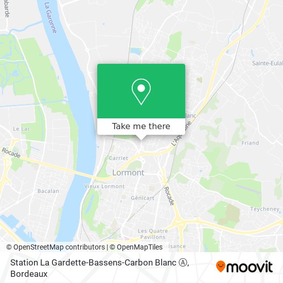 Station La Gardette-Bassens-Carbon Blanc Ⓐ map