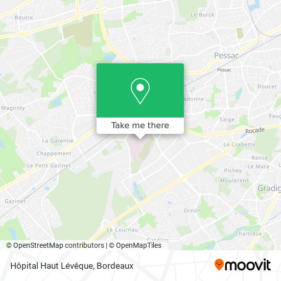Hôpital Haut Lévêque map