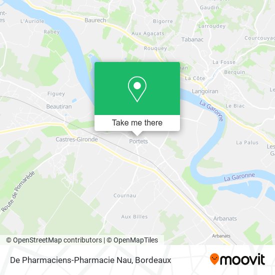 De Pharmaciens-Pharmacie Nau map