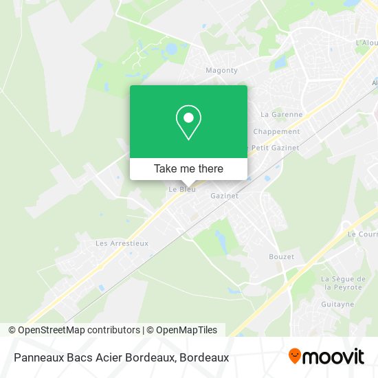 Panneaux Bacs Acier Bordeaux map