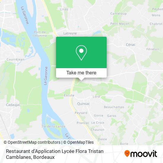 Restaurant d'Application Lycée Flora Tristan Camblanes map