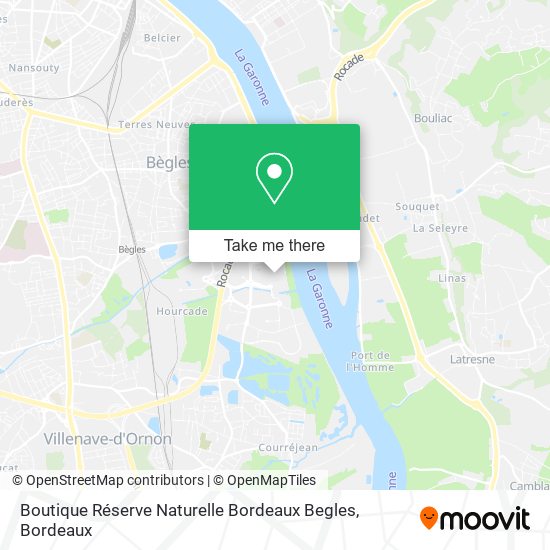 Boutique Réserve Naturelle Bordeaux Begles map