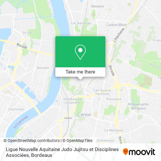 Ligue Nouvelle Aquitaine Judo Jujitsu et Disciplines Associées map