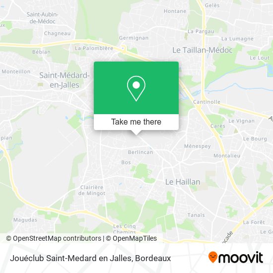 Jouéclub Saint-Medard en Jalles map