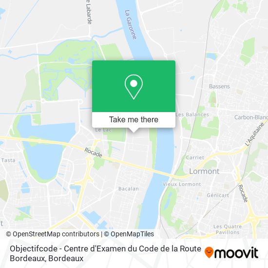 Mapa Objectifcode - Centre d'Examen du Code de la Route Bordeaux