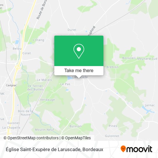 Église Saint-Exupère de Laruscade map