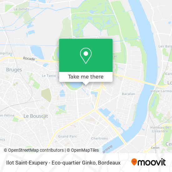 Mapa Ilot Saint-Exupery - Eco-quartier Ginko