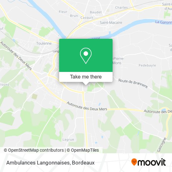 Ambulances Langonnaises map