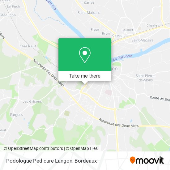 Podologue Pedicure Langon map