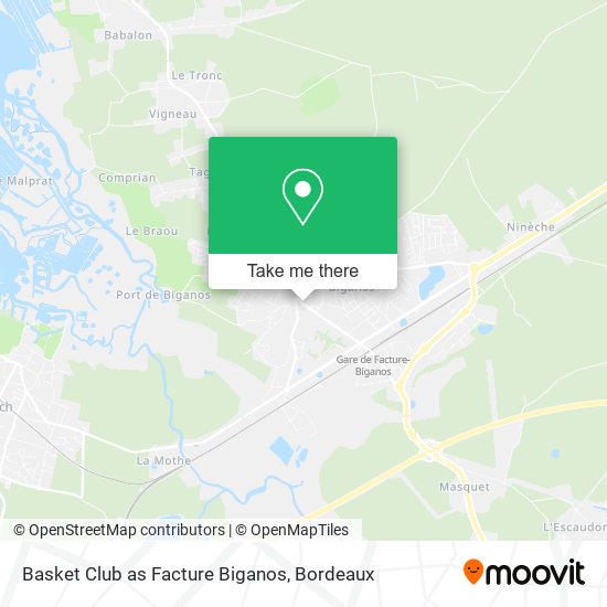 Basket Club as Facture Biganos map
