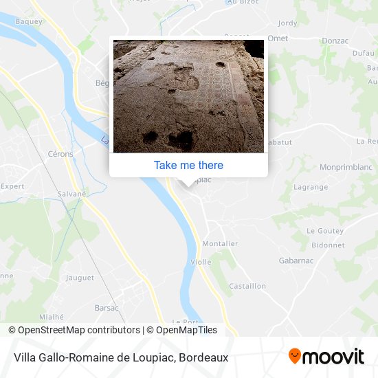 Mapa Villa Gallo-Romaine de Loupiac