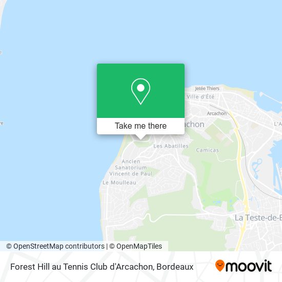 Forest Hill au Tennis Club d'Arcachon map