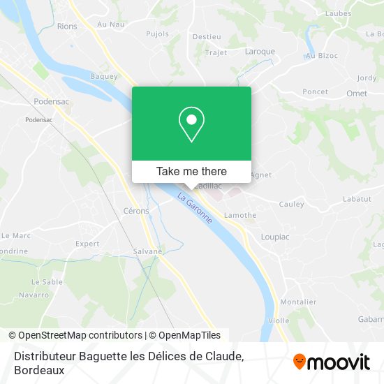 Distributeur Baguette les Délices de Claude map