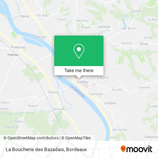 La Boucherie des Bazadais map