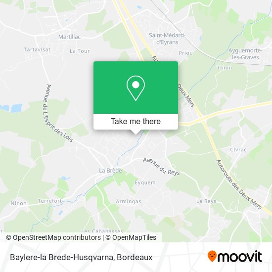 Baylere-la Brede-Husqvarna map