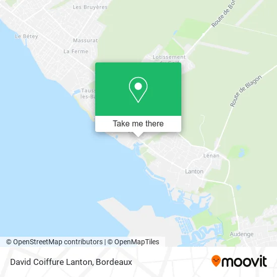 David Coiffure Lanton map